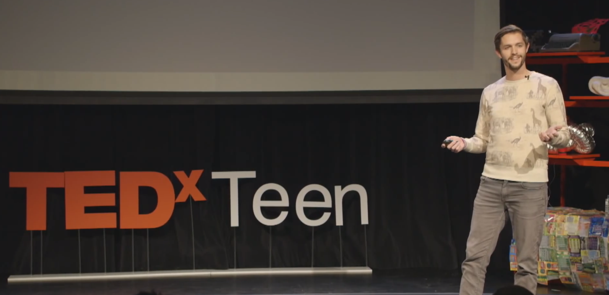 The Backpacker Intern presenting at TEDxTeen New York City